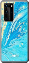 Huawei P40 Pro Hoesje Transparant TPU Case - Endless Azure #ffffff