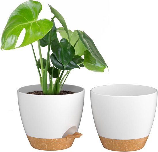 Bleuhome 6 stuks 12 inch plantenschotel, zware plastic plantenschotel 30 cm rond, plantenbak voor potten, bloemschotels voor binnen, tuinbord kommen, trays voor plantenbakken 10/11/12/12/12