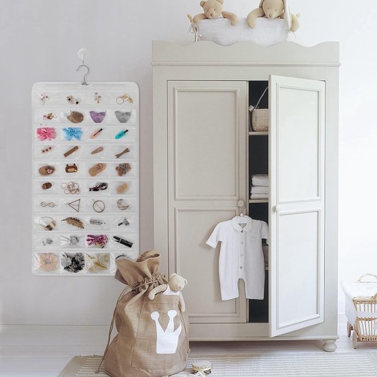 Hanging Jewelry Organizer - Dubbelzijdige Sieradenhouder met Opbergtas voor Aan de