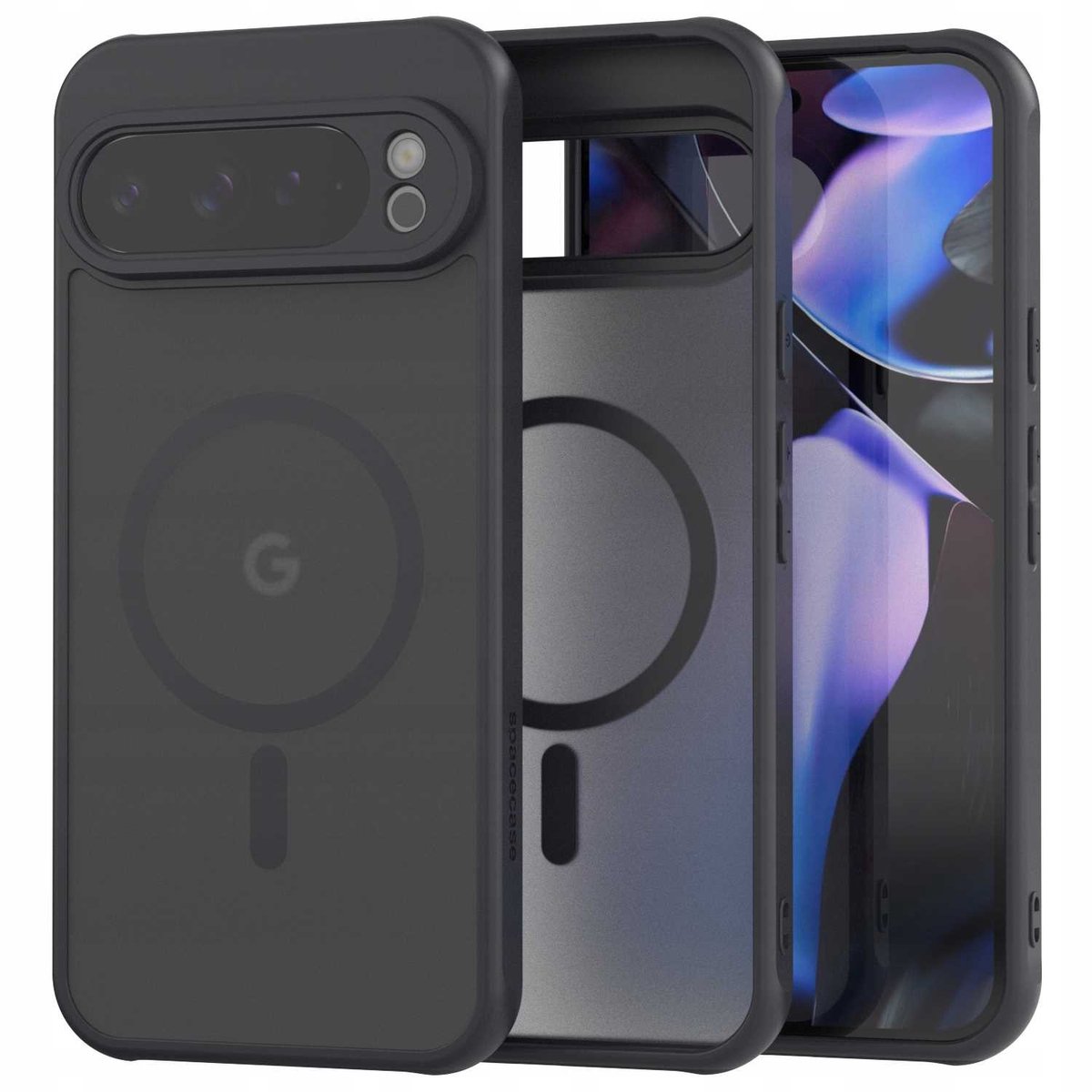 Spacecase Hybride Case Voor Google Pixel 9 Pro Xl Zwart