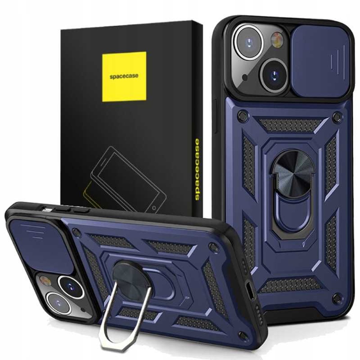 Spacecase Case Case Voor Iphone 13 Sc Camring Blauw Bescherming