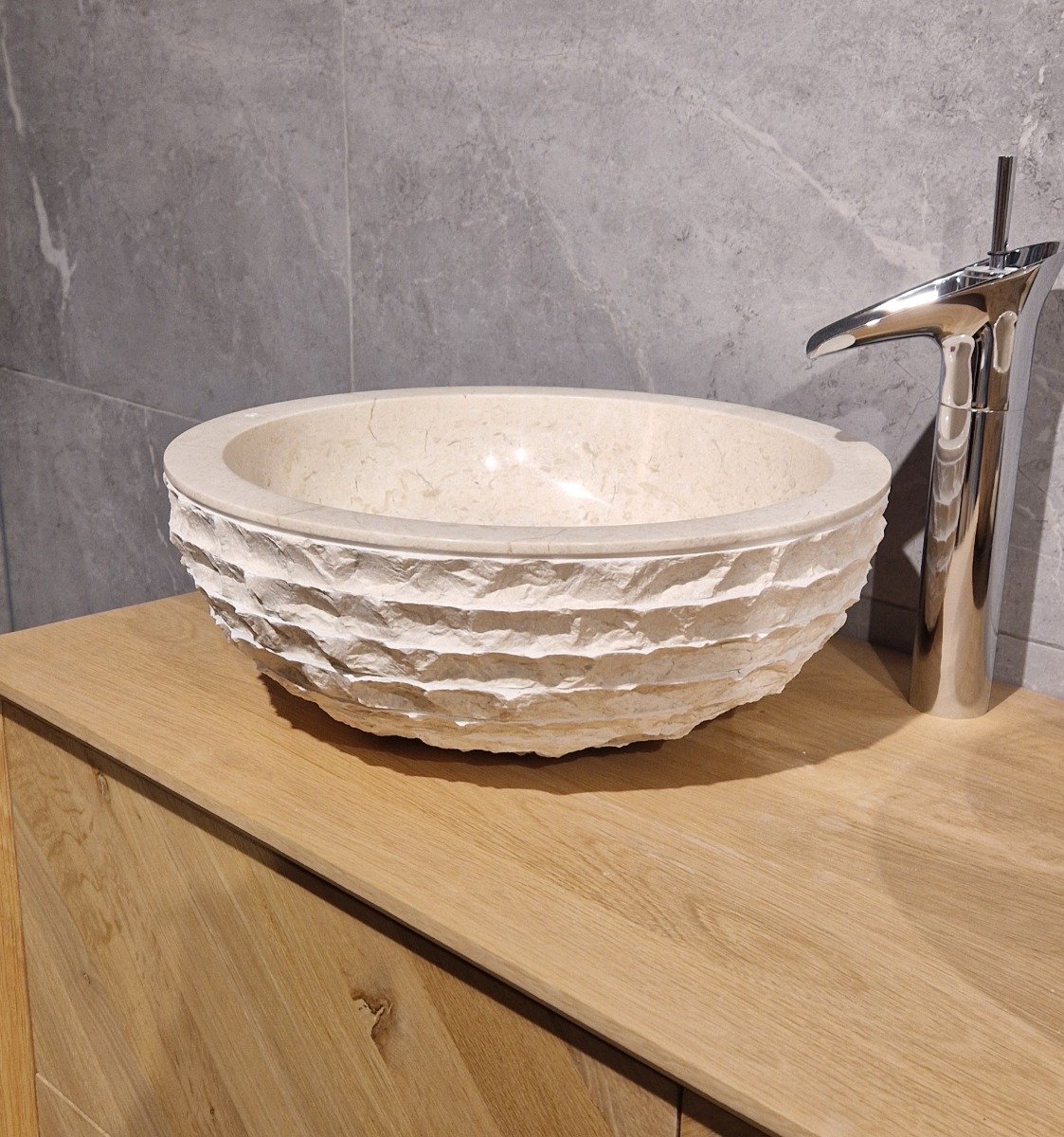 Mountain | Wit Marmeren Waskom - 40 x 15 cm