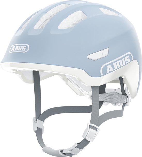 ABUS kinderhelm Smiley 3.0 ACE LED - fietshelm met licht - diepe pasvorm & ruimte voor een vlecht - voor meisjes en jongens - pure aqua, maat S