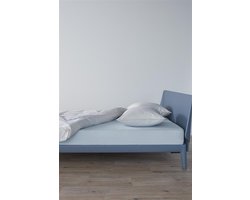 foto van 2x Beddinghouse - Jersey - Hoeslaken - 90x220 cm - Lichtblauw