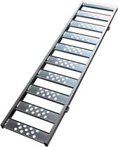 Datona® - Aluminium oprijplaat inhaakbaar - 195 cm oprijgoot rijplaat plaat