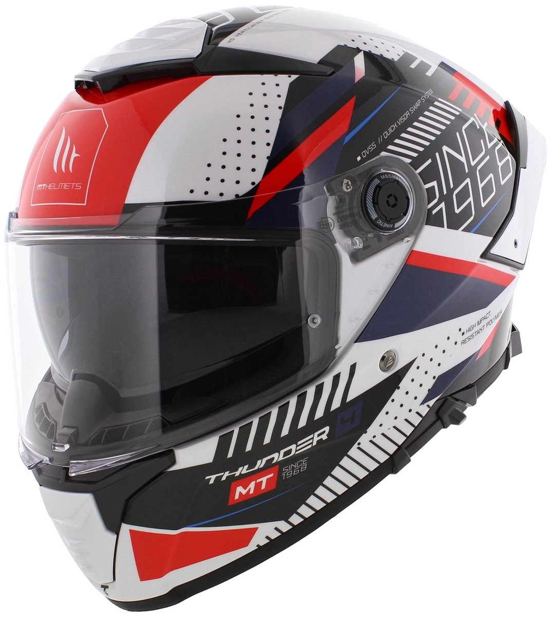 MT Thunder 4 SV Integraal helm Luminence glans wit M