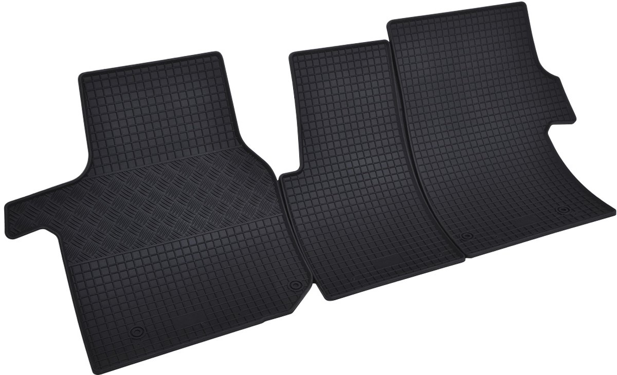 Automatten voor MAN TGE (vanaf 2016), Volkswagen Crafter (SY/SZ) (vanaf 2016) - 3-delig - Rubber