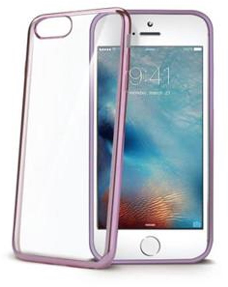 Celly Laser Back Cover - Geschikt voor Apple iPhone 7/8/SE (2020/2022) - Roze