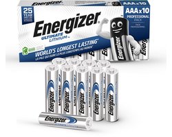 Energizer Ultimate Lithium - Wegwerpbatterij AAA - 10 stuks