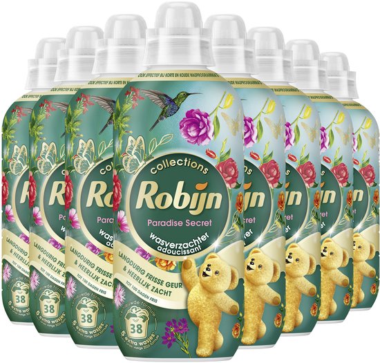 Robijn - Wasverzachter - Paradise Secret - 8 flessen - 304 wasbeurten - Voordeelverpakking