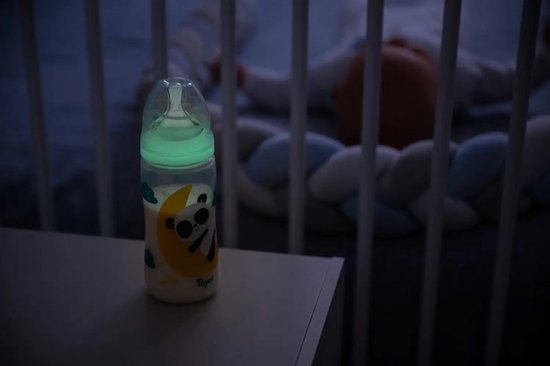 Tigex - TRANSITION+ - Babyfes 300ml - Fosforescerende nacht - silicon speen 0-6 m - 0-6 maanden van Tigex — afbeelding 3