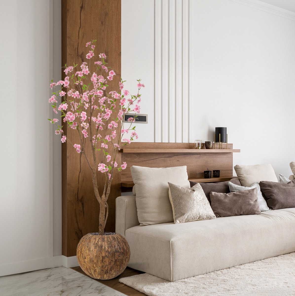 maxifleur Kunstplanten Bloesem Kunstboom 180cm roze