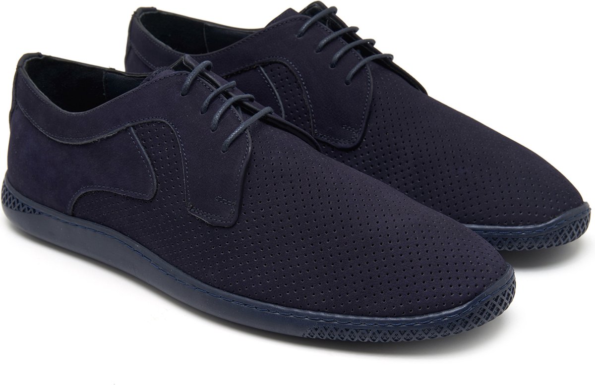 Desa Lage schoen Leer Marineblauw Mannen Schoenpunt: Ronde Maat: 41 EU