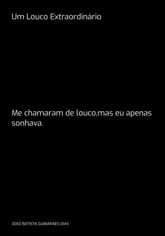 Um Louco Extraordinário - cover