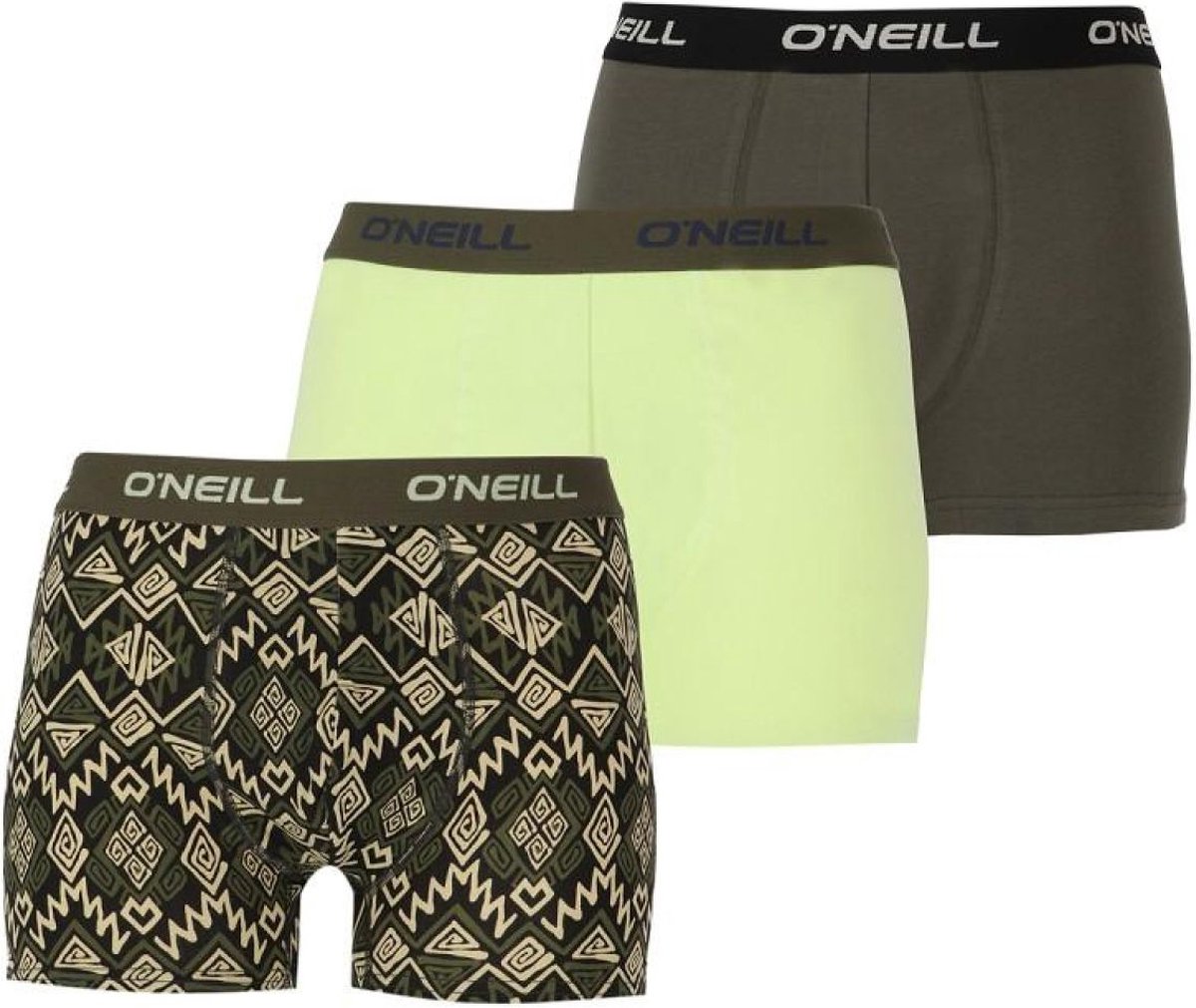 O’Neill heren 3P boxers ikat & plain Groen