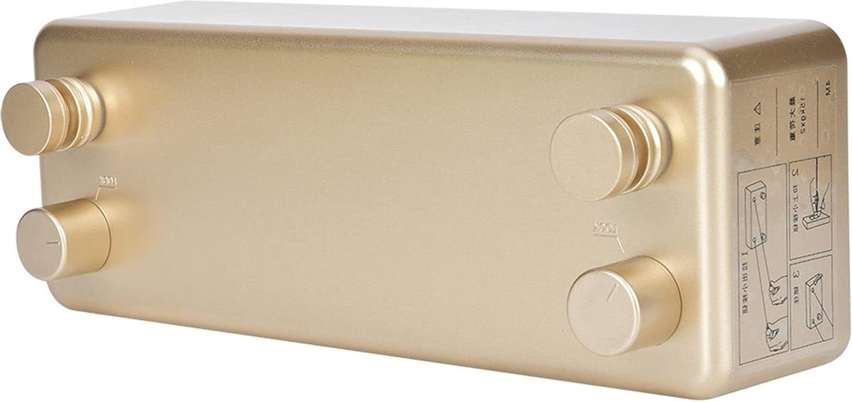 Goedkoopste Intrekbare waslijn - Roestvrijstalen wanddroger voor balkon, douche, badkamer of wasruimte - Tot 42 m - 9024G gouden dubbele touw waslijn