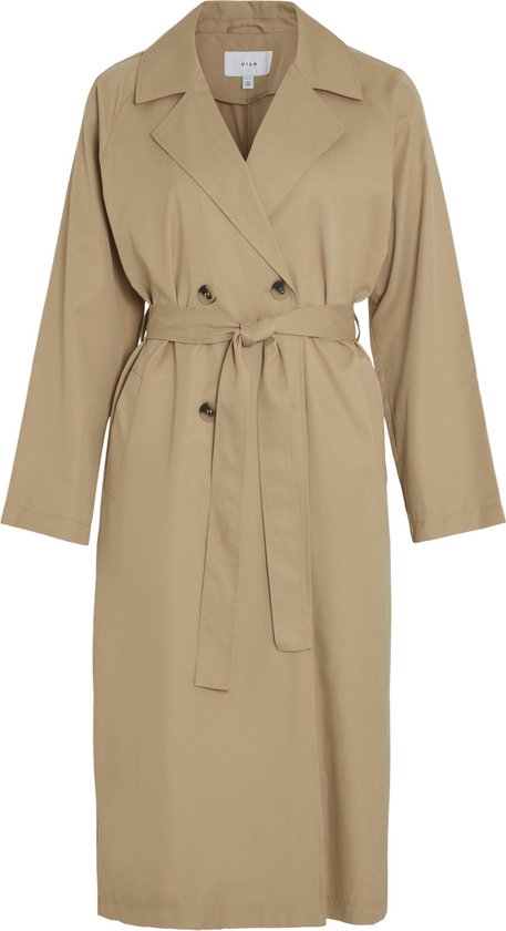 VILA Damen Trenchcoat Vijancine | Eleganter Long Noos Mantel Mit Bindegürtel