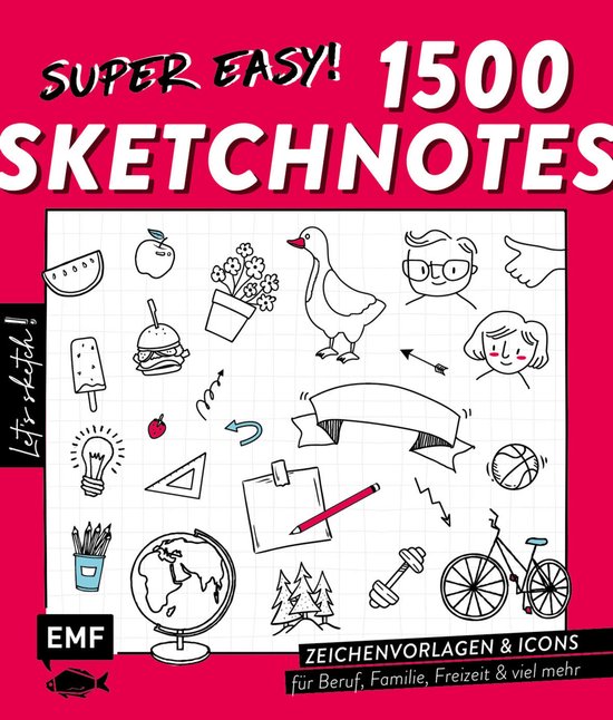 Let's sketch! Super easy! 1500 Sketchnotes - cover