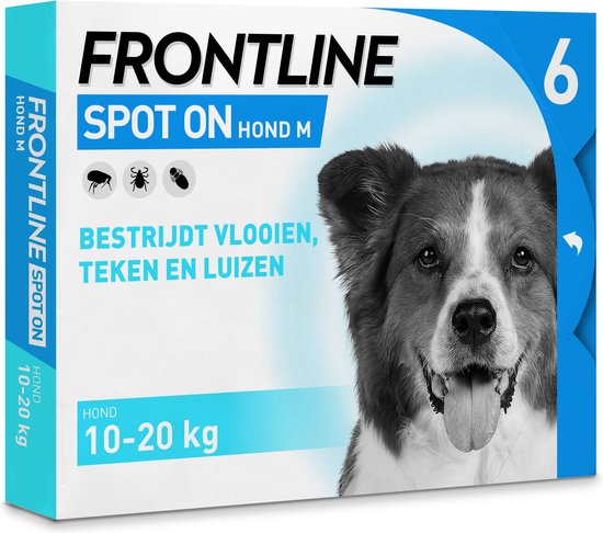 Frontline Spot-On M Anti vlooienmiddel - Hond - 10 tot 20 kg - 6 pipetten