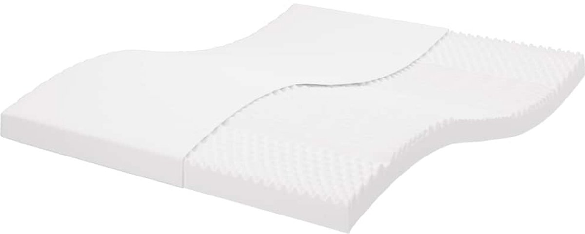 vidaXL - Schuimmatras - 7 - zones - hardheid - 20 - ILD - 200x210 - cm - wit