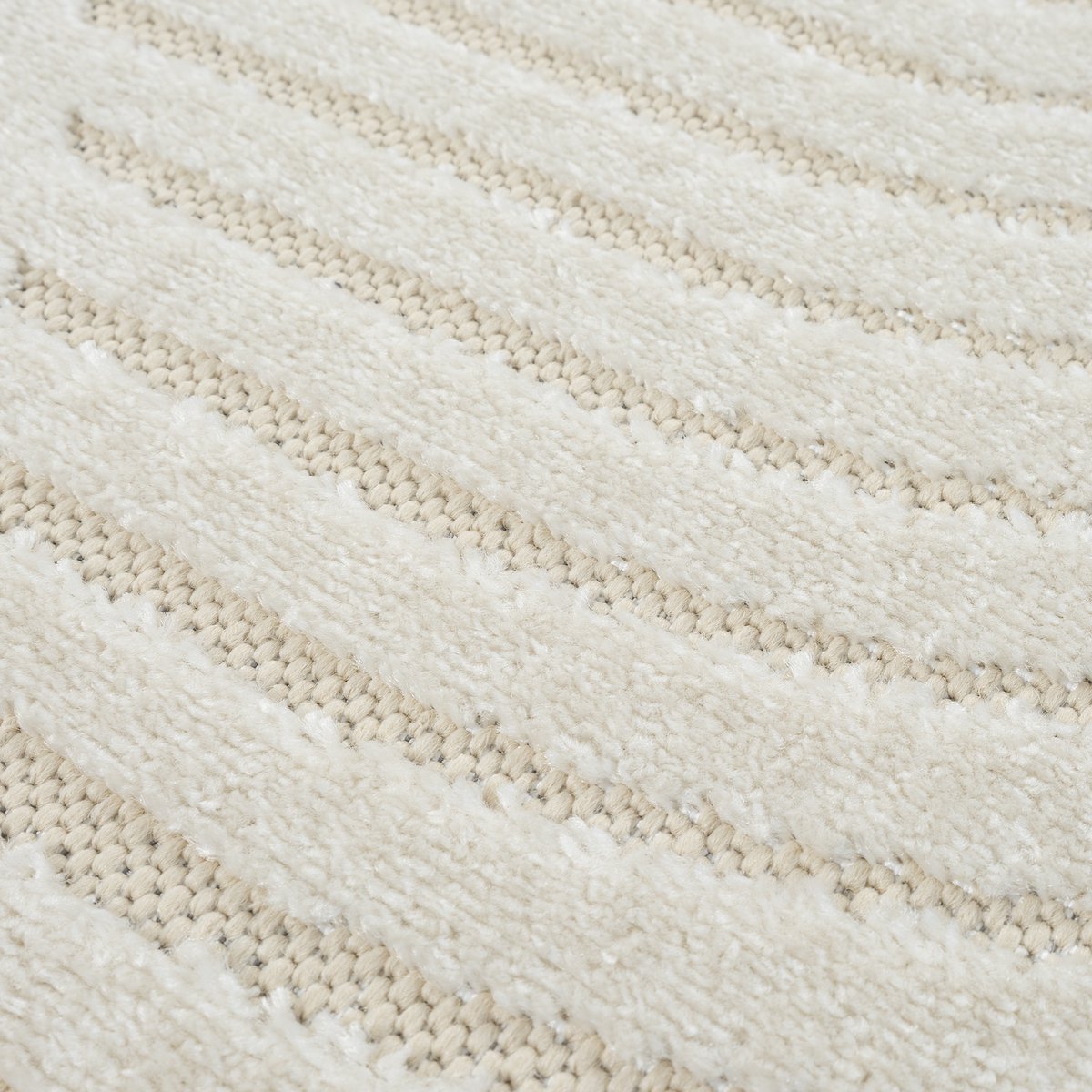 Muratap Berlin Outdoor - Japandi - Rond - Creme - Vloerkleed Binnen en Buiten - Laagpolig Tapijt Tuin- 120 CM ROND