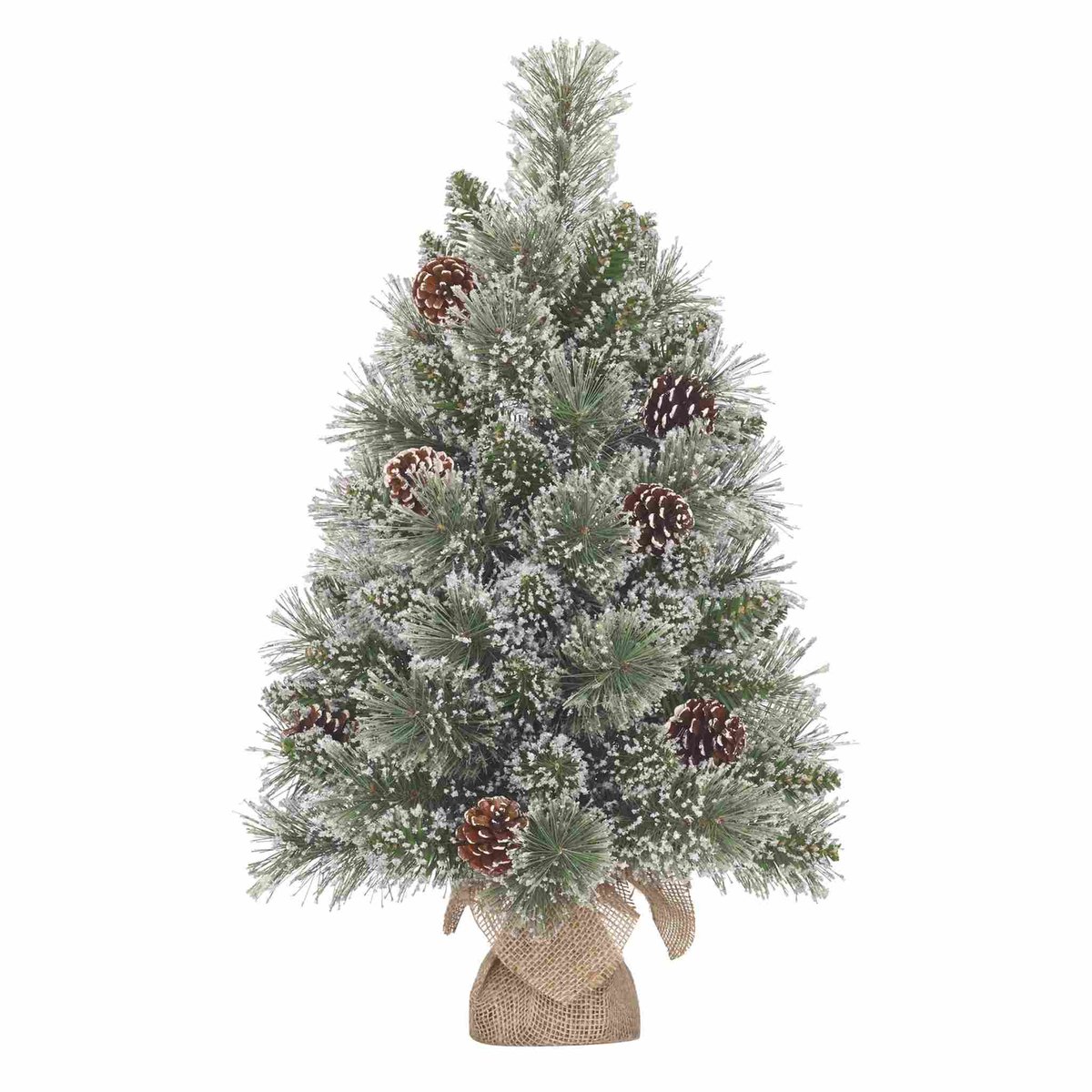 Black Box Kunstkerstboom Vandans - 36x36x60 cm - Pvc/hardnaald - Besneeuwd,Groen