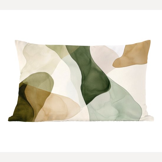 Sierkussens - Kussentjes Woonkamer - 60x40 cm - Japandi - Abstract - Groen