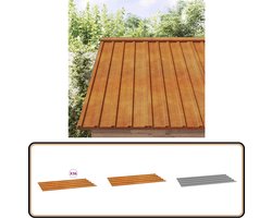 vidaXL Dakpanelen Cortenstaal 80x44cm - 12 Stuks Dakpanelen - Cortenstaal - Dakbedekking - Dakmaterialen - Buitendecoratie