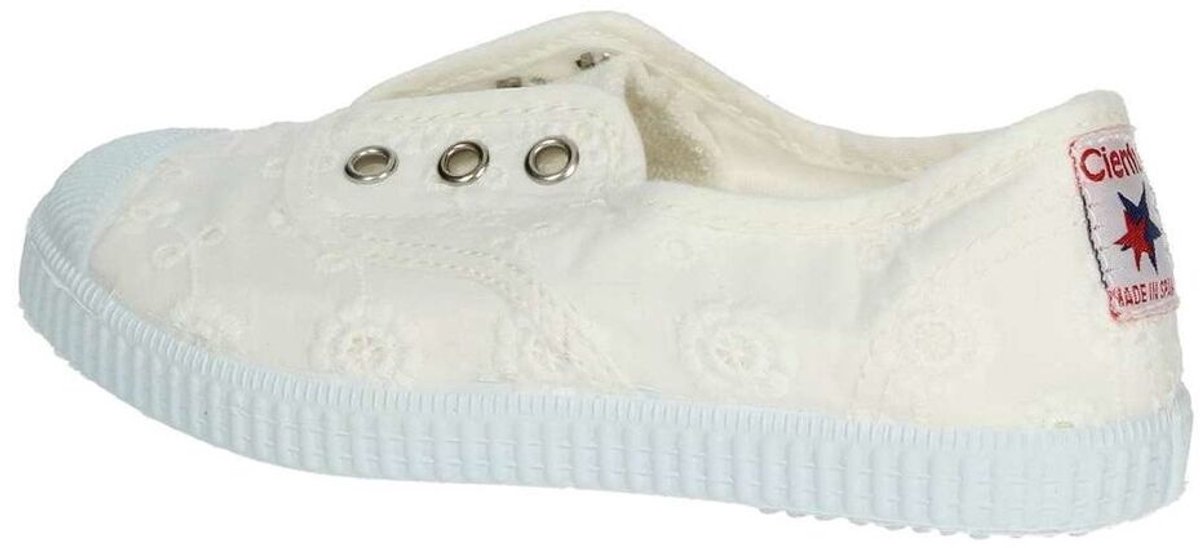 Cienta Meisjes Sneaker Gebloemd | Wit | Maat: 28
