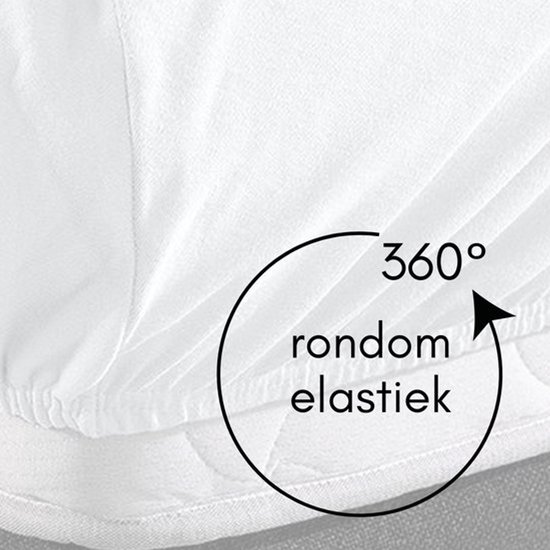 Sleeps Jersey Stretch Hoeslaken - 100% Katoen - 180x220 cm - Wit - Strijkvrij van Sleeps — afbeelding 5