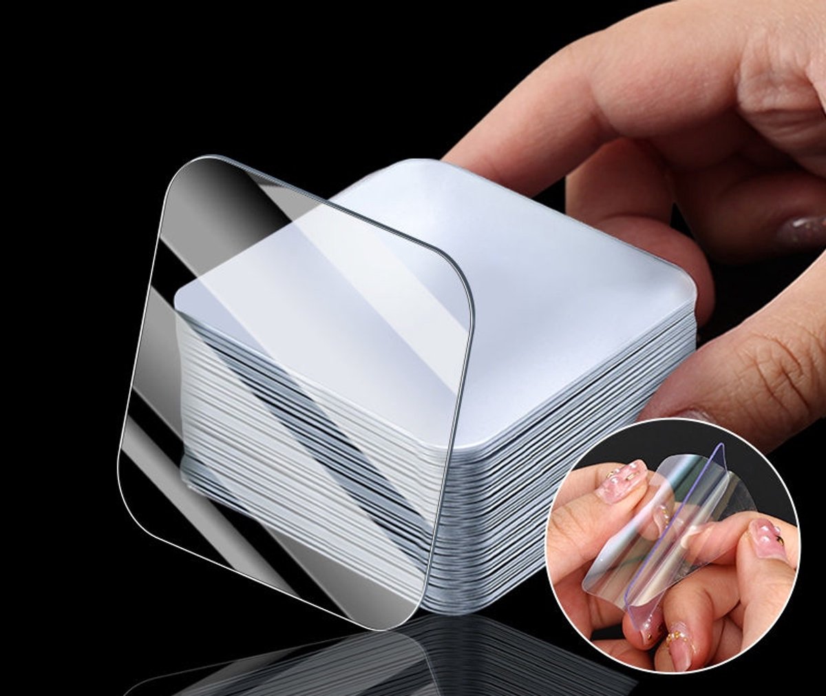 10 stuks -Dubbelzijdig Nano Tape -48 x 48mm -Nano Plakkers -Plakkertjes -Dubbelzijdige Stickers -Ophangen Foto's en Posters -DIY - ophangsysteem