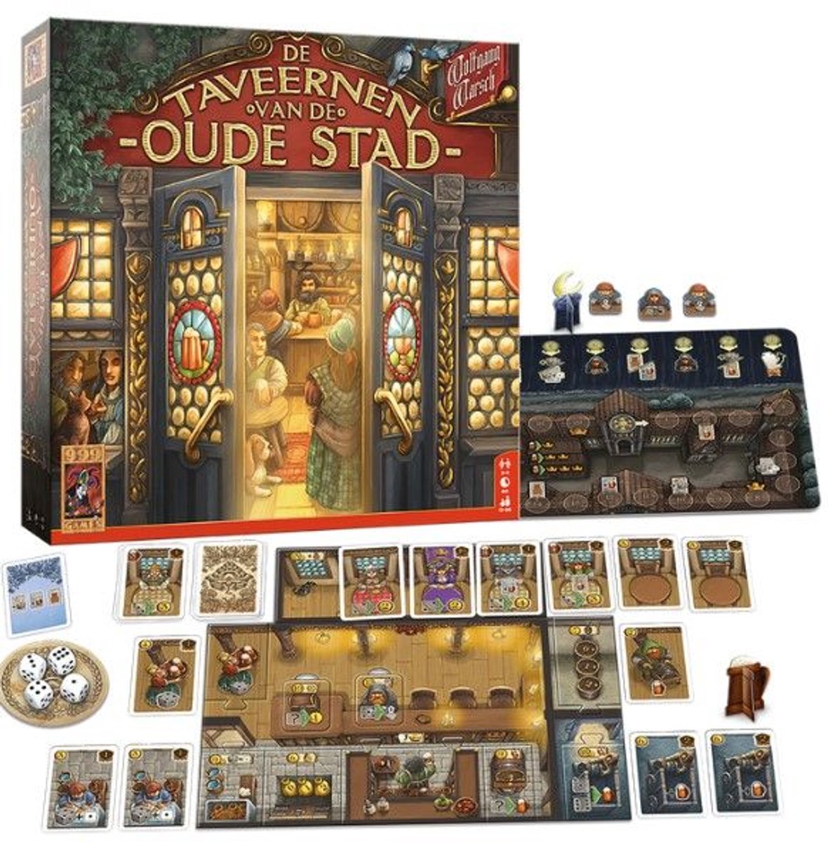 999 Games - De Taveernen van de Oude Stad - Bordspel - Gezelschapsspel — afbeelding 5