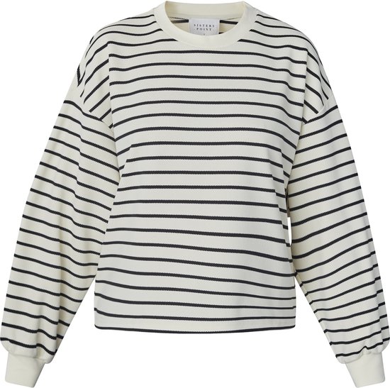 SISTERS POINT Eliso-ls - Pull femme - Crème/Noir - Taille M