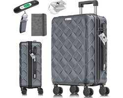 KESSER® Reiskoffer met Wielen 120L | Groote Koffer inclusief Paspoorthouder & kofferweegschaal & bagagelabel | Trolley Koffers met TSA Cijferslot - Antraciet