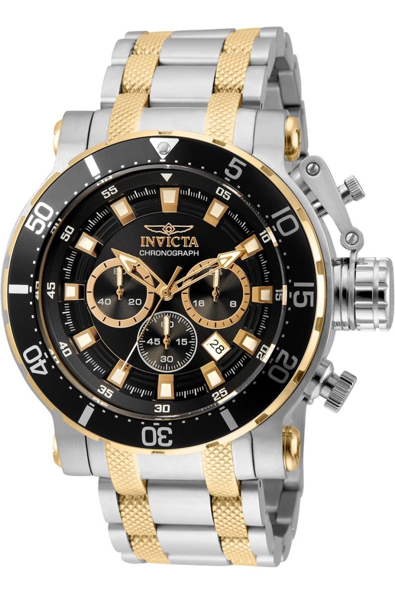 Invicta Coalition Forces 32712 Heren Horloge - Waterdicht - Analoog - Quartz Uurwerk - Roestvrij Staal met zwarte Wijzerplaat - 52mm