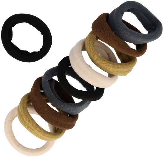 Lot De 10 élastiques à Cheveux - 5 Couleurs Différentes - Neuf