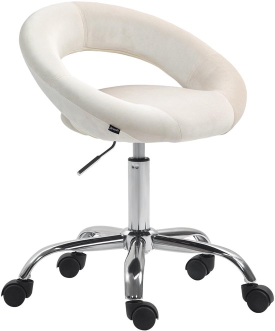 Salon kruk met rugleuning zwart | Megabeautyshop.nl