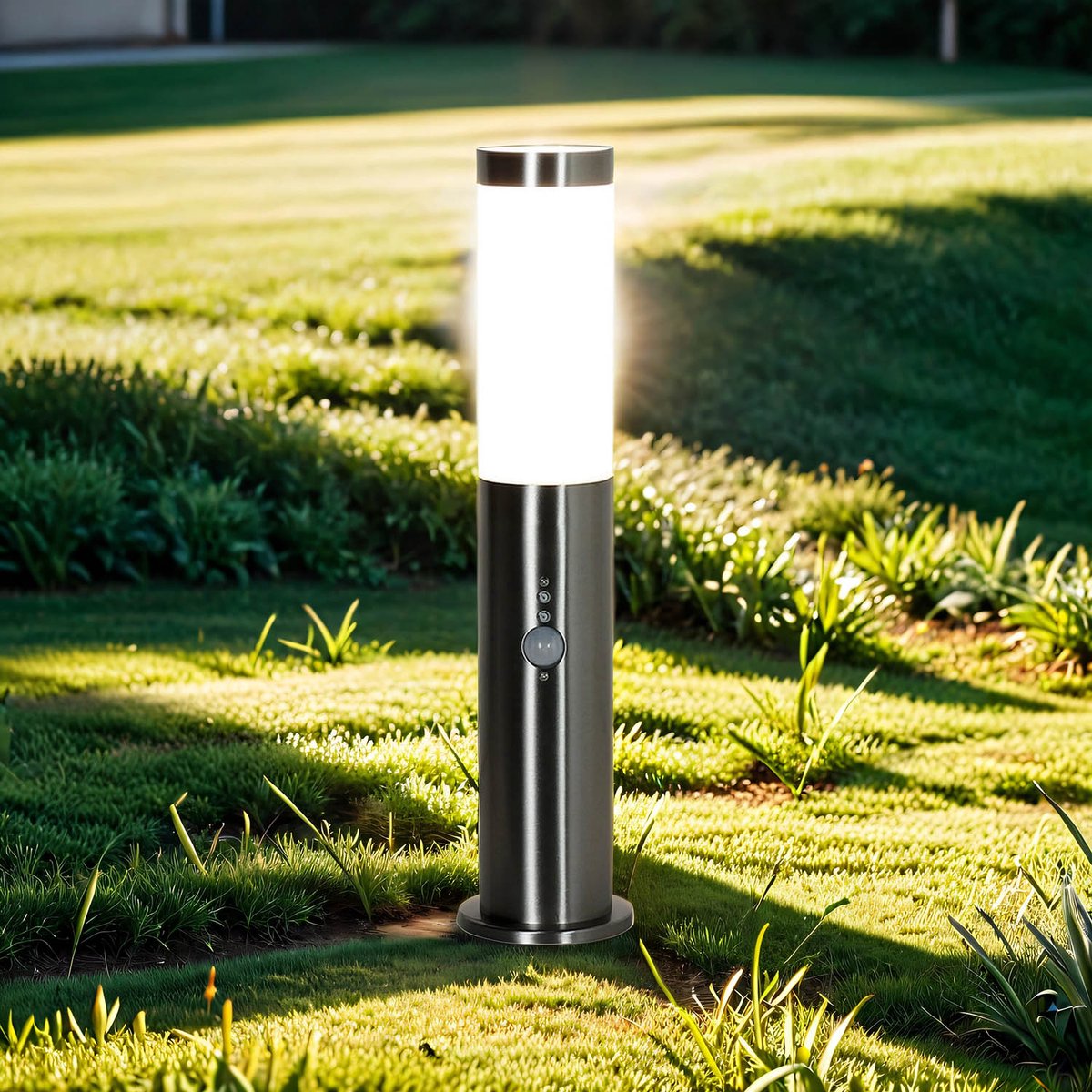 Licht-Erlebnisse - Brighton - Staande lamp - met Bewegingssensor - IP44 - GU10 - van - Met
