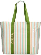 Zebra Trends Sally Strandtas - Koeltas - Koelvak - Vrolijke Prints - Praktisch - Vakken - Natgoedvak - Antidiefstalvak - Koeltas - Retro Stripes