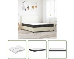 vidaXL Matras - Binnenveringmatras - Binnenveringmatras middelhard 160x200 cm - Slaapcomfort - Pocketveringmatras - Medium Hard