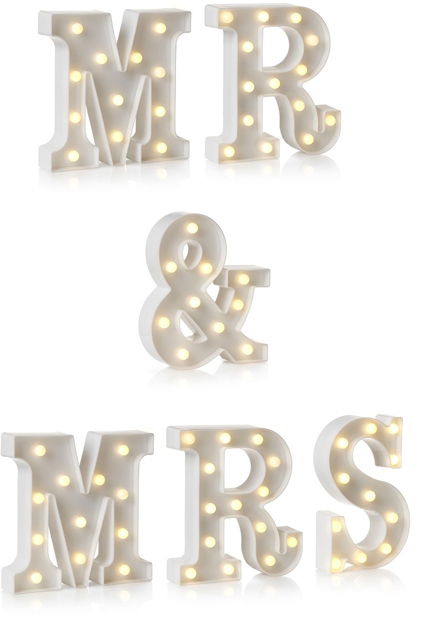 Lichtgevende Tekst - Mr & Mrs