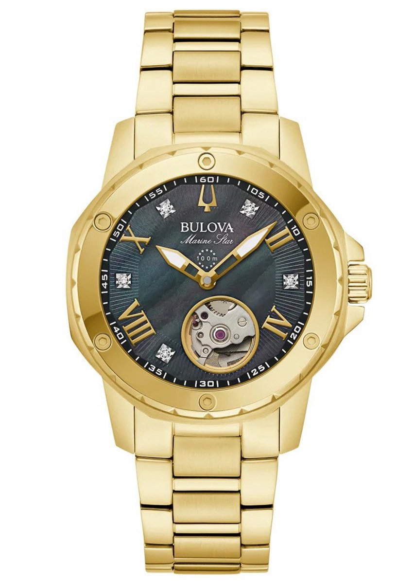 Bulova Marine Star 97P171 Horloge - Staal - Goudkleurig - Ø 36 mm