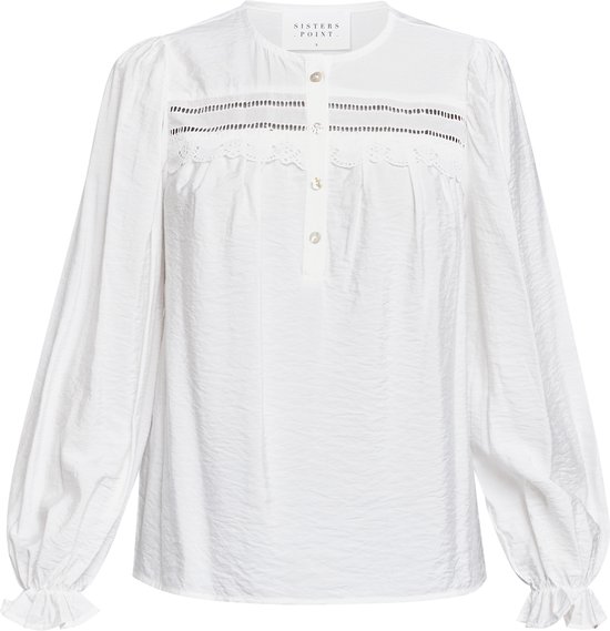 SISTERS POINT Vidar-ls - Chemisier femme - White - Taille M