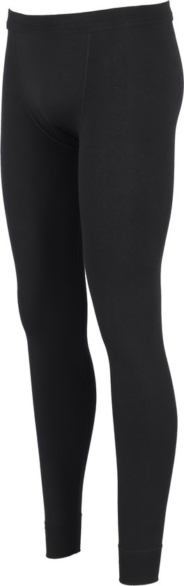 Zwarte thermo broek, model van de voorkant.