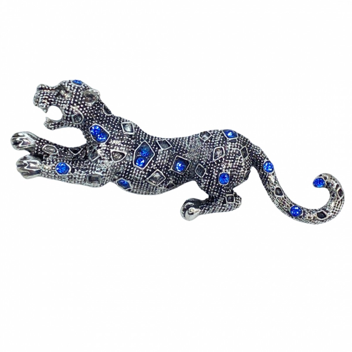 Broche- Luipaard- Grijs blauw - Charme Bijoux