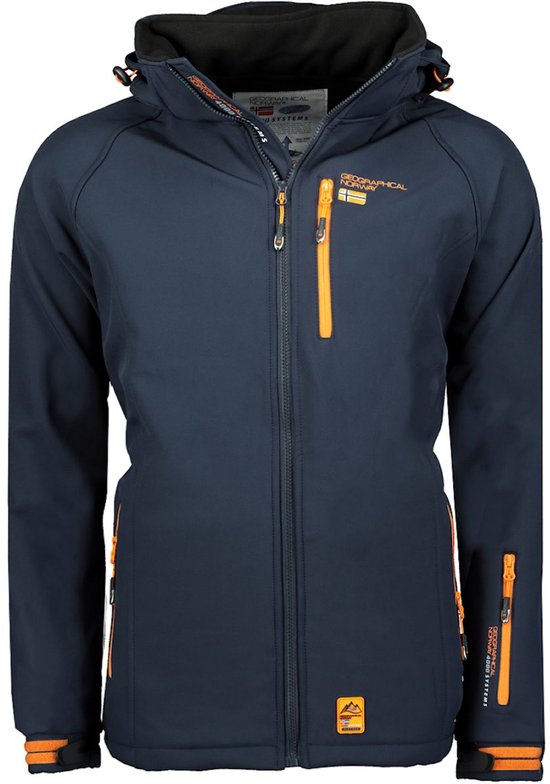 Geographical Norway Royaute Men Distribrands - waterdichte softshell-jas voor heren - luchtdoorlatend jack met capuchon voor buiten - tactisch winterbestendig windjack, 3XL