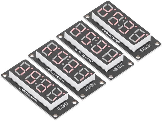 thumbnail: 4-digit LED Display Module - 7 Segment - TM1637 Driver - 5V - Voor Arduino Of Klokprojecten