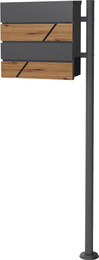 Zelsius Solid Brievenbus met krantenvak | Postbox in RAL7016