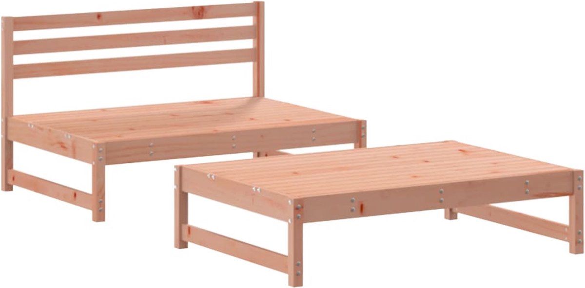 Massief douglashouten loungeset met 2 delen - Tuinmeubilair - The Living Store.