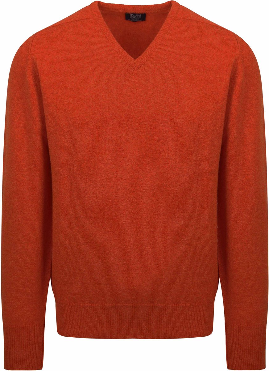 William Lockie V-neck Lamswol Ember - Maat XL - Heren - Pullovers